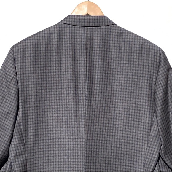 PETER MILLAR Men’s 100% Wool Blue Check Two Button Sport Coat Double Vent 44R - Picture 5 of 11